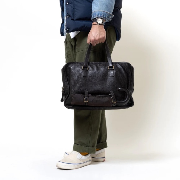 Prada Vintage Vary Rare Elephant Embossed Leather Briefcase & Umbrella - Picture 13 of 14